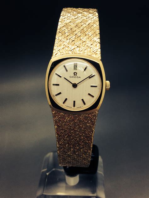 omega watch gold women|omega 9ct gold ladies watch.